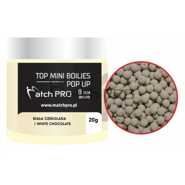 Match Pro Top Boilies Pop-up White Chocolate 8mm
